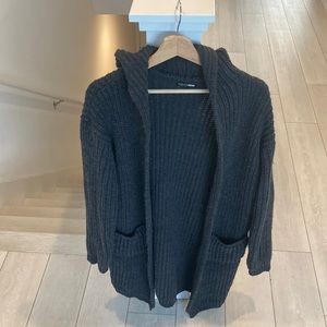 Women’s car coat. Charcoal gray, 2X, 80% acrylic, 20% polyester